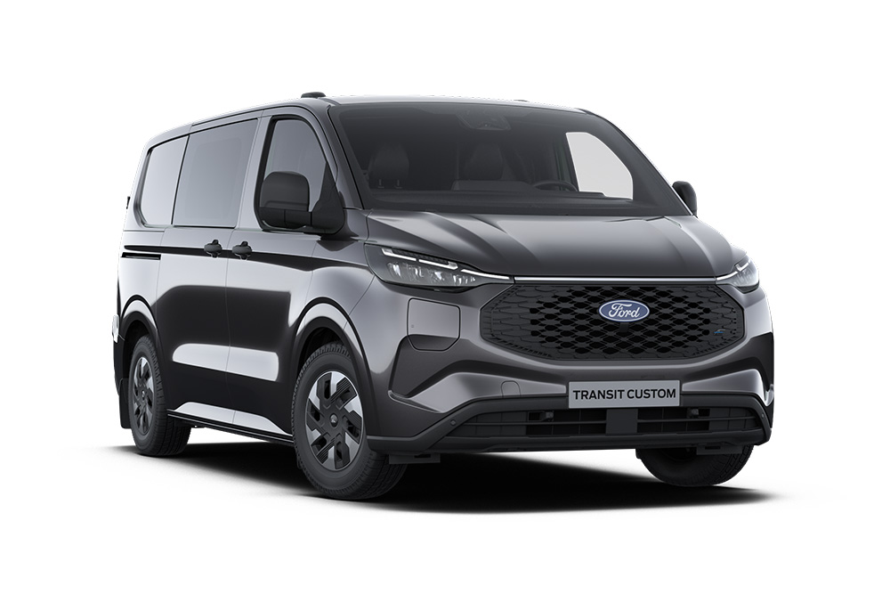 Ford Transit Custom MultiCab Trend culoare Dark Gray, vedere frontală.